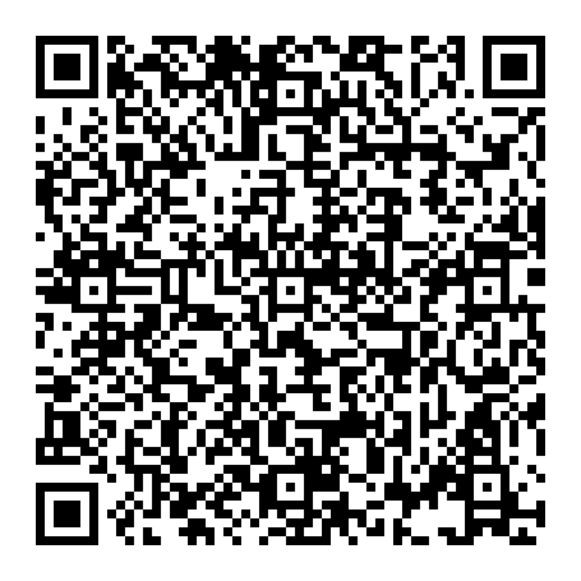 Demo QR code for contacting SIAE Admissions on WhatsApp